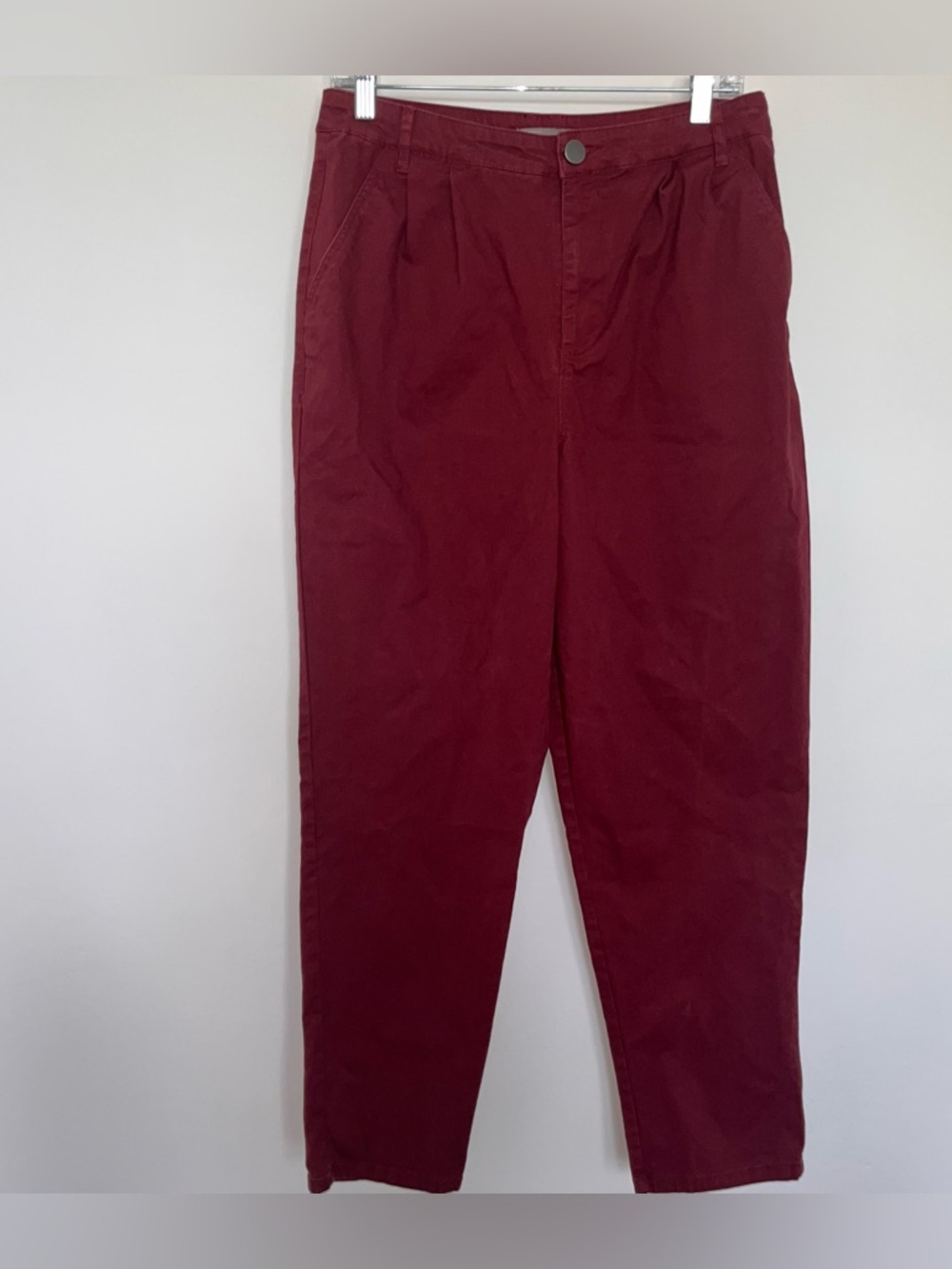 ASOS Women's Wine Red Straight Leg Jeans